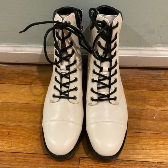 Michael Michael Kors | Bastian Lace Up Boots Cream - Picture 8 of 8